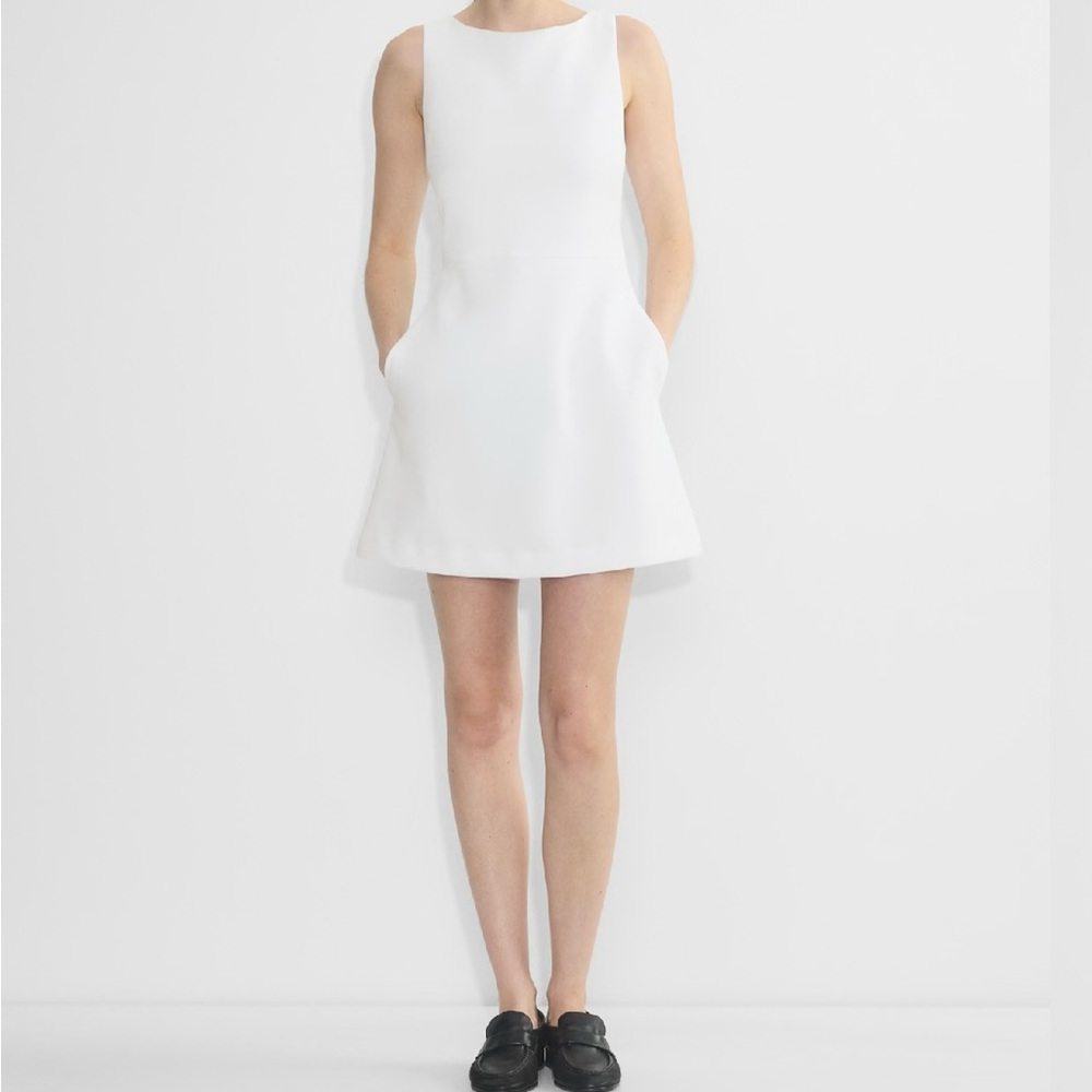 Aritzia Babaton White A-Line Mini Dress